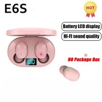 Bluetooth-Ohrhörer mit Ladeetui und Anzeige, rosa