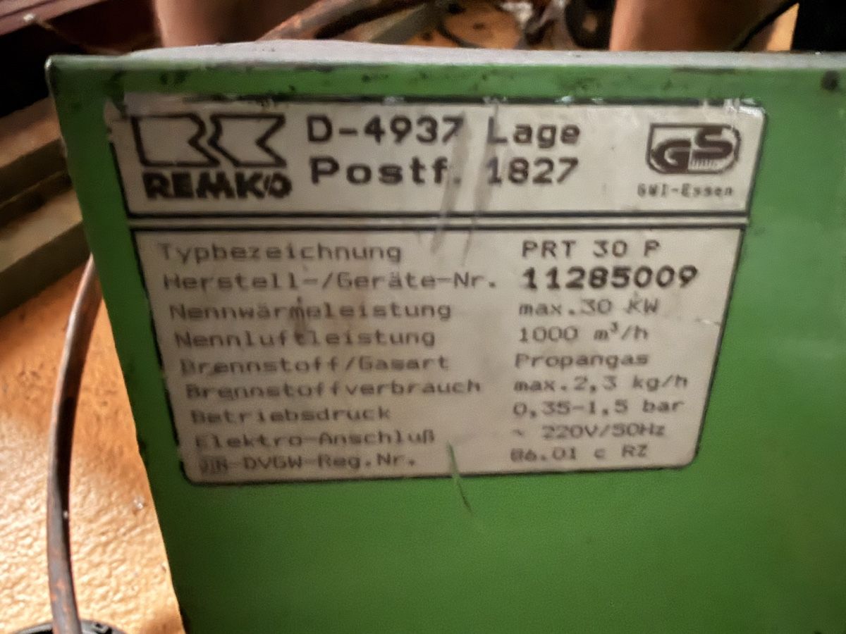 Radiateurs: REMKO PRT 30 P Propangasheizer gebraucht – D'occasion à Hochdorf par Ra9Am 1