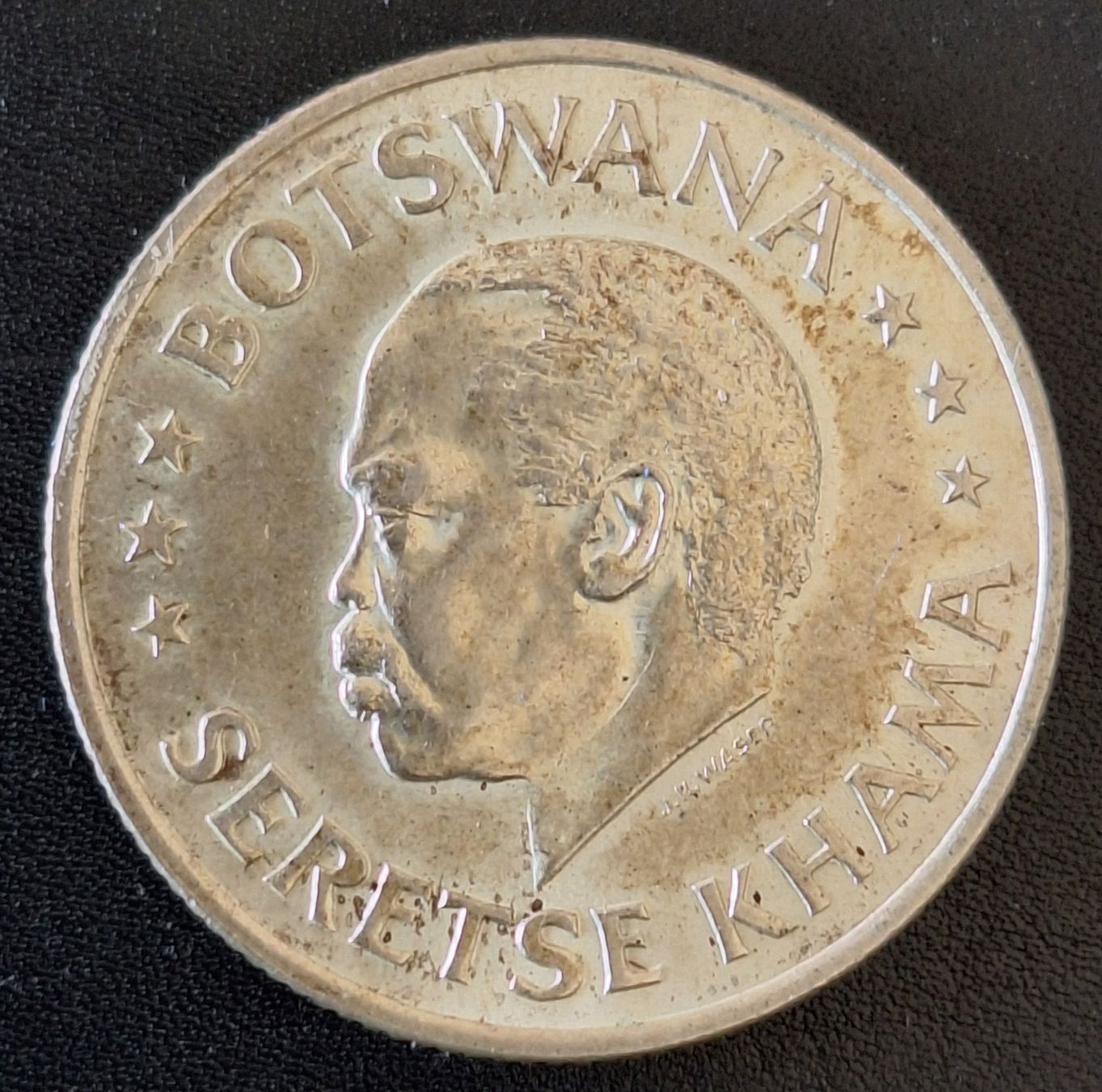 Tutti le monete: Botswana, Silbermünze 1966, Münzstätte Bern – Usato da Bedigliora venduto da positano 1