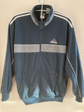 Adidas Trainingsanzug, dunkelblau/grau, Vintage, Gr. L