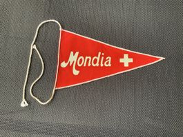 Mondia Flagge, Rot, Schweiz Souvenir,Top Zustand!