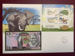 ZAMBIA -1 Kwacha (1980/88)- First Day of Issue-Stempelfrisch