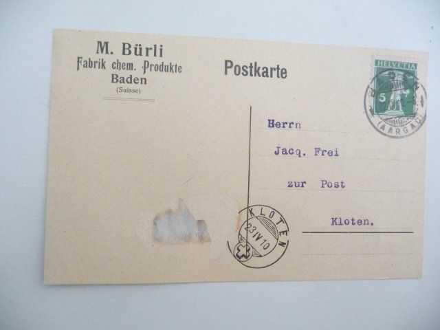 Alle Briefmarken: 1910  /  6 Postkarten – Gebraucht aus Kloten von zimboida 1