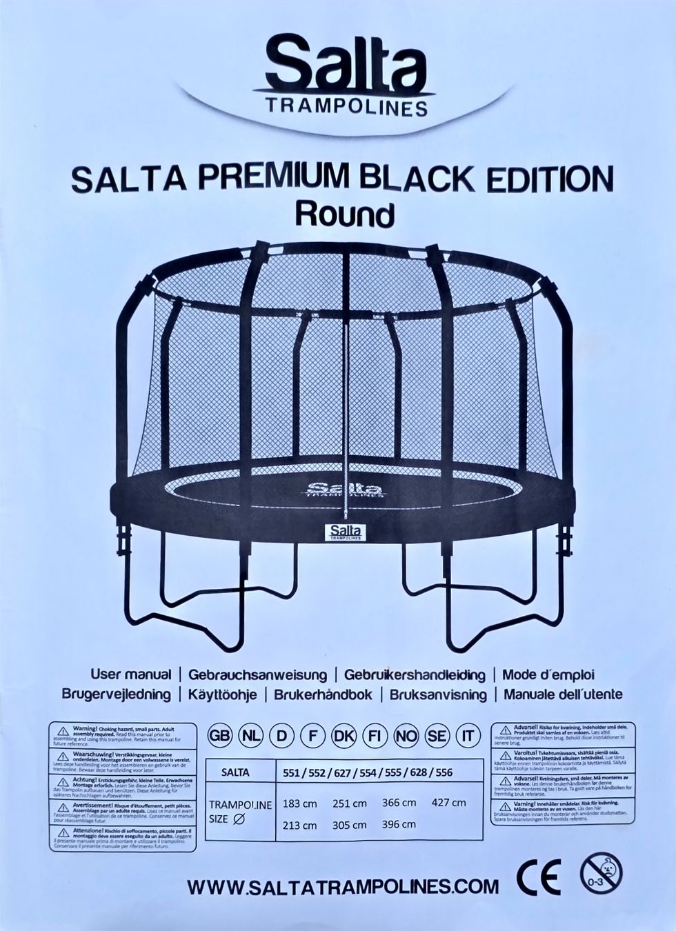 Salta Trampoline: Trampoline with safety net, used, black – Gebraucht aus Stallikon von tim079 1