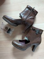 Braune offene Stiefeletten, Leder, Gr. 40, Top Zustand!
