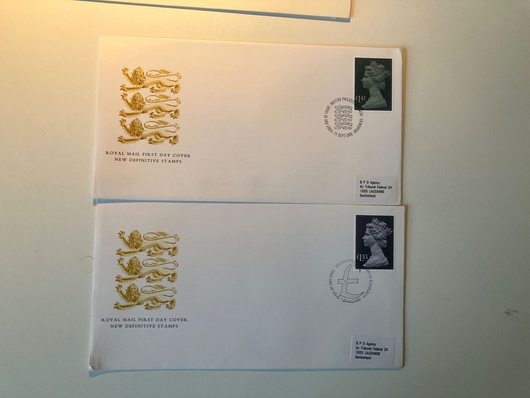 Tutti i francobolli: 4 Bessere FDC England – Usato da Baar venduto da Ramona10 2