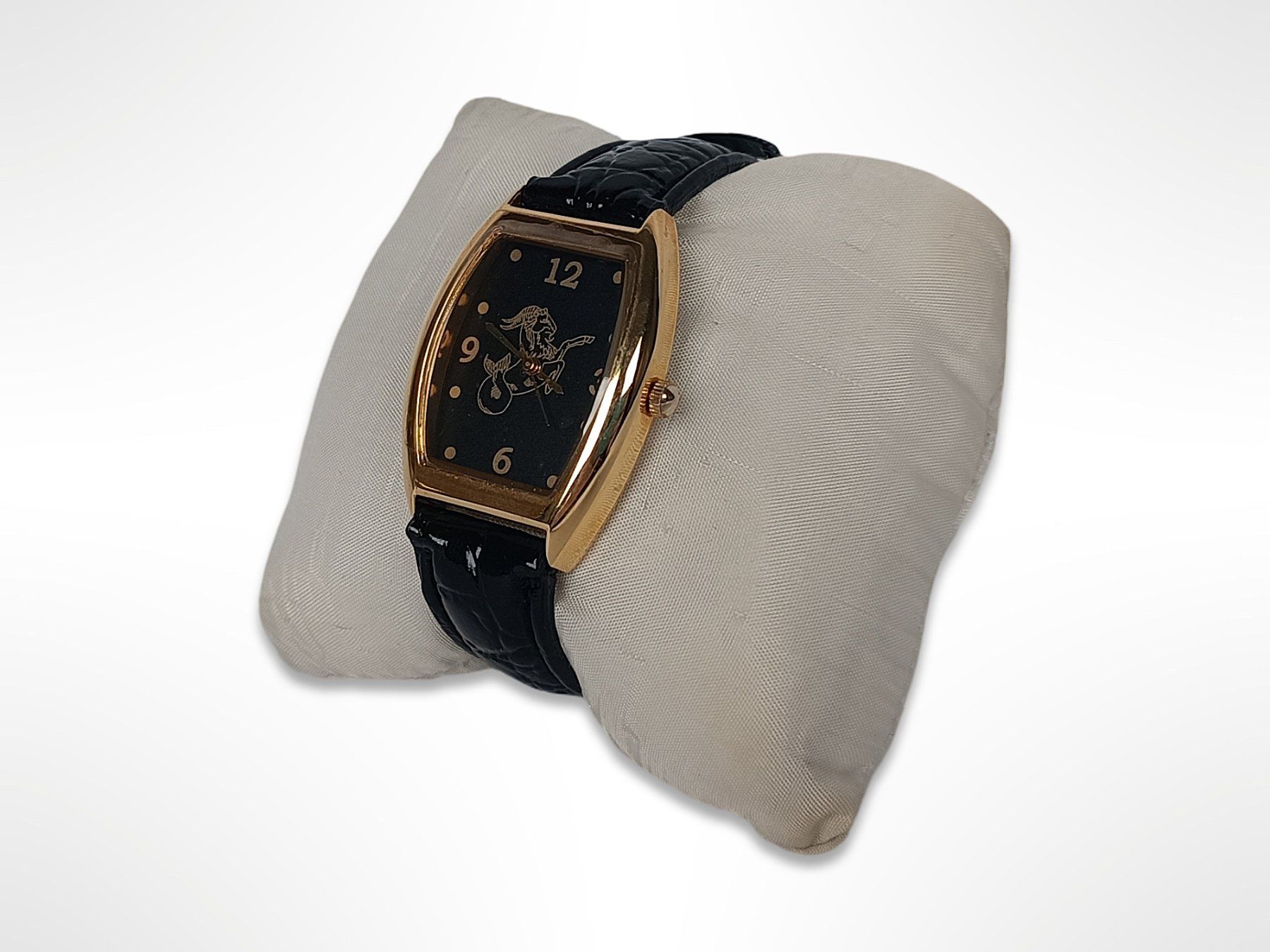 Orologi: Schwarze Armbanduhr mit Steinbock – Usato da Suhr venduto da Restwert_Suhr 1