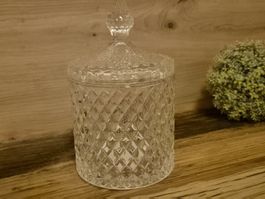 Zuckerdose Schmuckdose Glas,  J-Line, neu