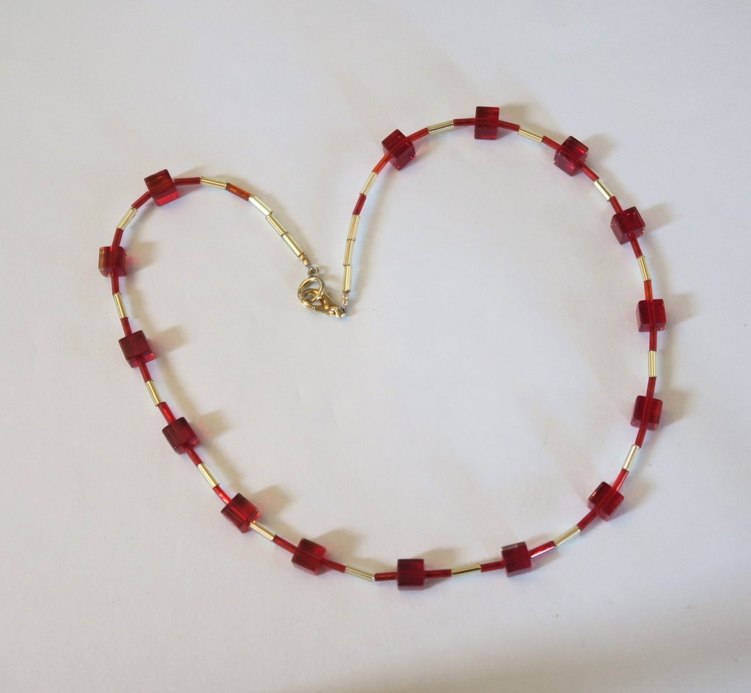 Catenine: Kette Glasperlen rot – Usato da Brittnau venduto da marlenestone 3