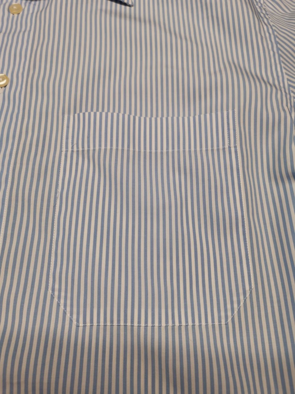 Camicie: Herrenhemd Kurzarm, hellblau-weiss gestreift, INVECE UOMO – Usato da Seuzach venduto da NaehdesignMirjam 5