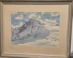 très belle aquarelle de M. Jaton les Dents-du-Midi