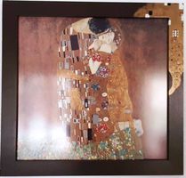 Gustav Klimt Reproduktion "der Kuss" 80 x 80 cm