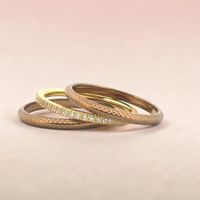 Edelstahl  Ring Set Grösse 58