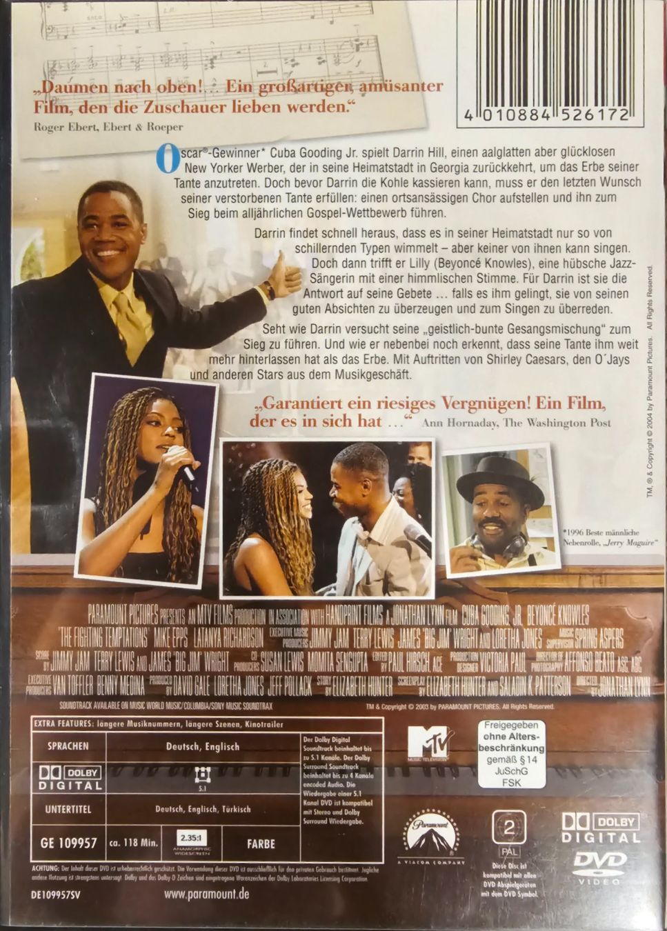 Alle DVDs: The Fighting Temptations – Gebraucht aus Wahlen b. Laufen von Cg10 1