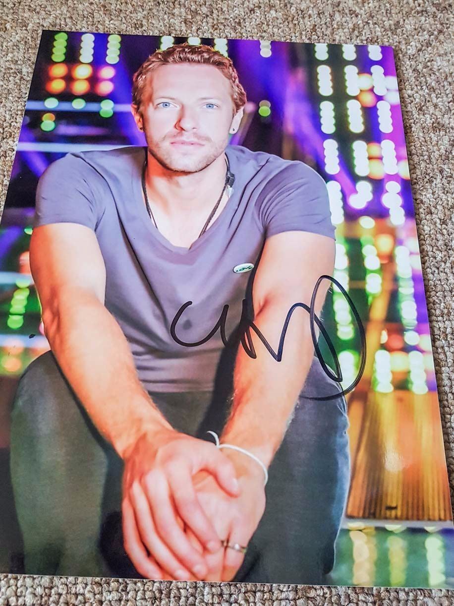 Autografi: Chris Martin Coldplay - Autogramm Foto – Usato da Kaisten venduto da Simpsons4