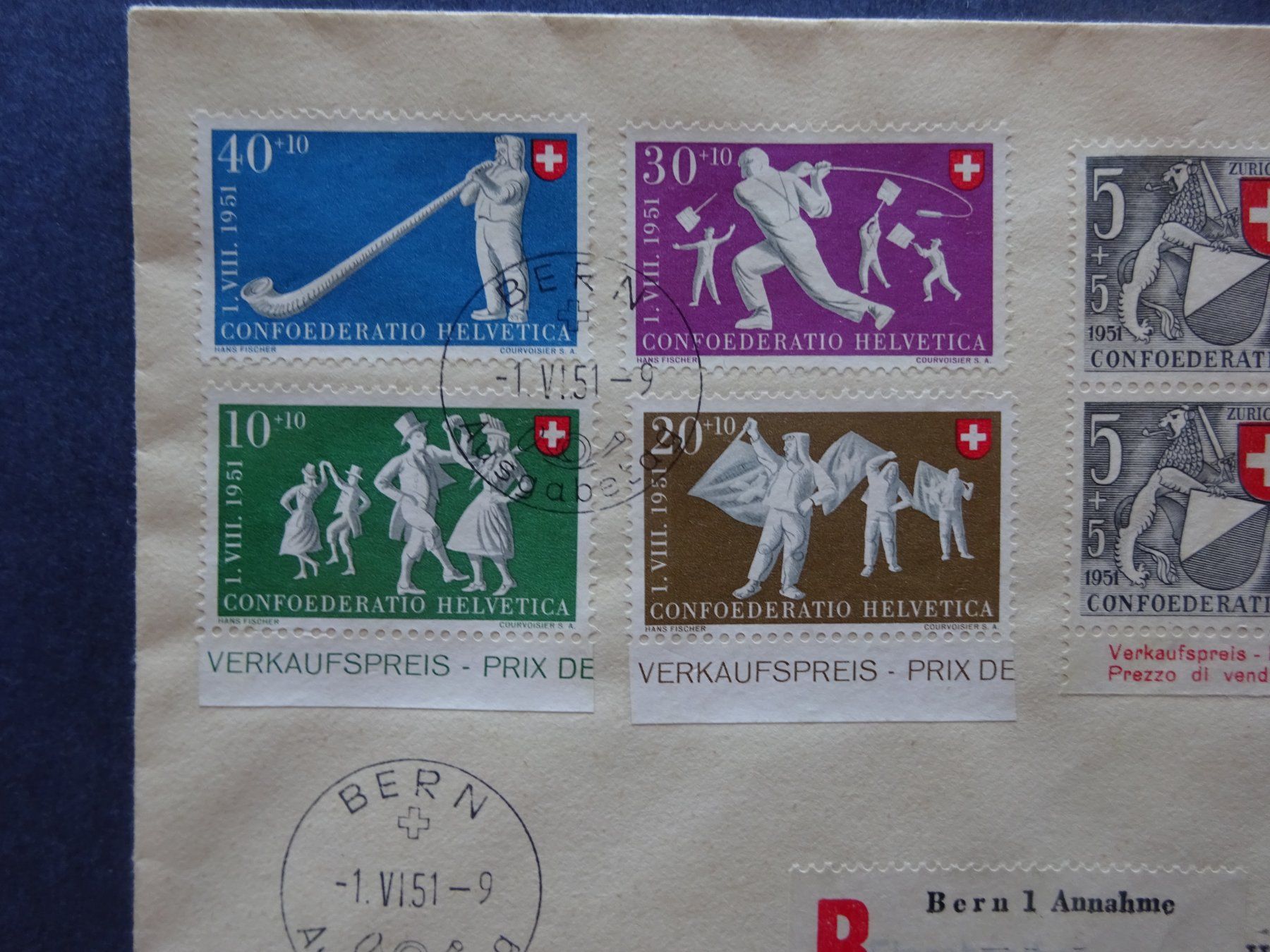 Tutti i francobolli: 1951 Pro Patria FDC – Usato da Appenzell-Steinegg venduto da adi1975 2