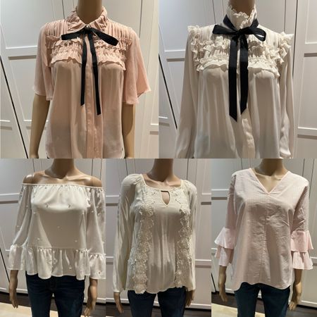 Set 5 tlg Blusen, River Island, Zara, Ella Moss, English Fac