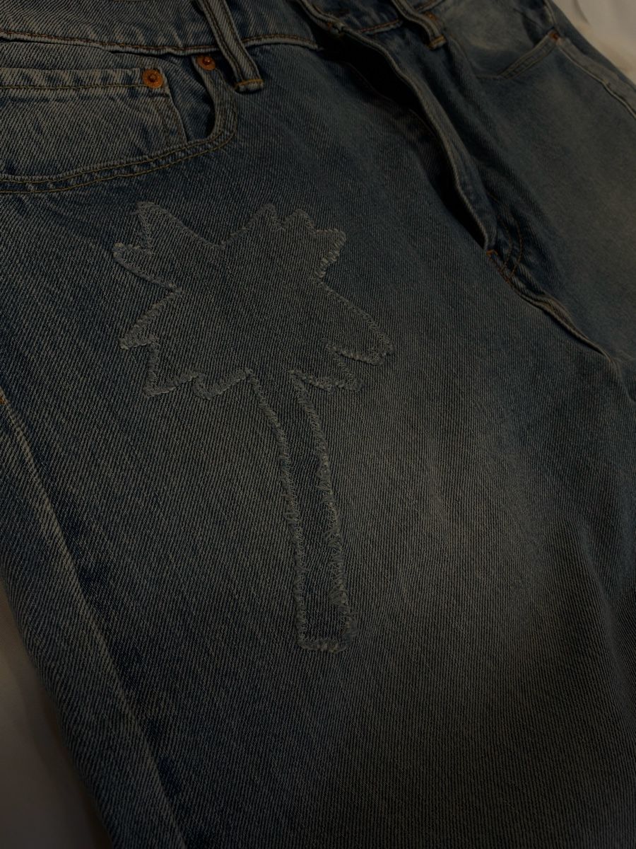 Levi's Jeans: Levi's Jeans Denim Pants with Palm Tree Patch Blue – Nuovo (secondo la descrizione) da Pfaffhausen venduto da Sanja021 3