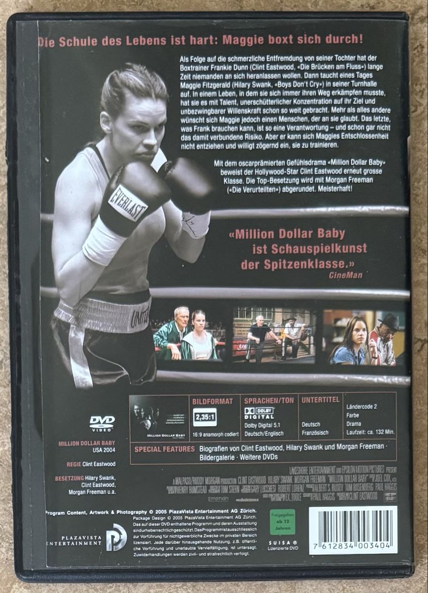 Tutti i DVDs: MILLION DOLLAR BABY – Nuovo (secondo la descrizione) da Dietikon venduto da AndreaSch01 1