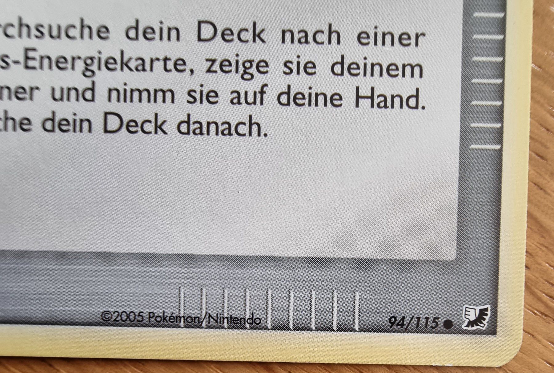 Pokémon Carte collezionabili: Pokémon Energiesuche 2005 DE 94/115 – Usato da Roggwil BE venduto da S_Cards 1