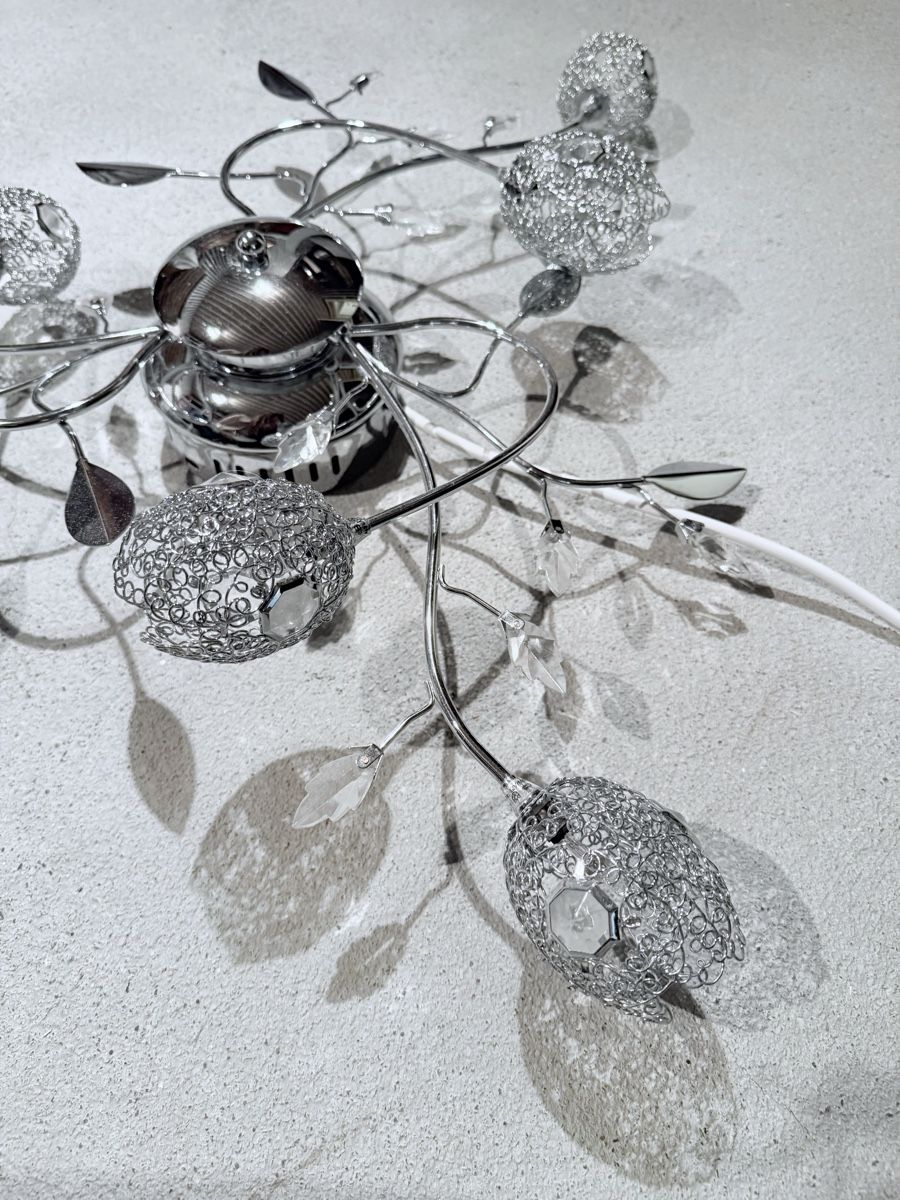 Lampen: Lampe Deckenlampe/Wandlampe Silber Blumen Design – Gebraucht aus Malans GR von amalie94 2