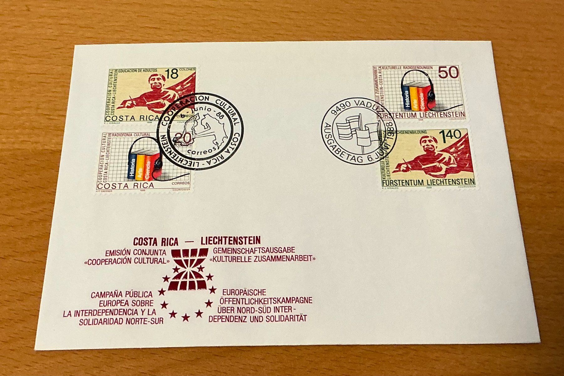 Alle Briefmarken: FDC Liechtenstein 1988 – Gebraucht aus Koblenz von Markenhimmel