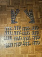 lego lot de rails gris foncé  ( vintage)