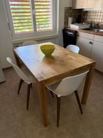 4 Esszimmerstühle Weiss Holzbeine (NEU!)