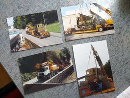 Werksdampflok Verlad und Transport auf Tieflader - Foto's