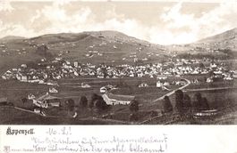 Appenzell AI Dorf Panorama traditionelle Häuser