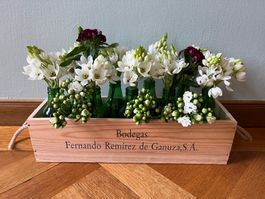 Set Vintage Dekoration Weinkiste Blumen Pflanzen Vasen 💝