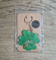 Schlüsselanhaenger Kleeblatt grün Handmade NEU