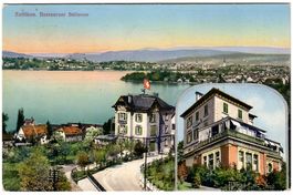 Zweibildkarte Zollikon,  Restaurant Bellevue