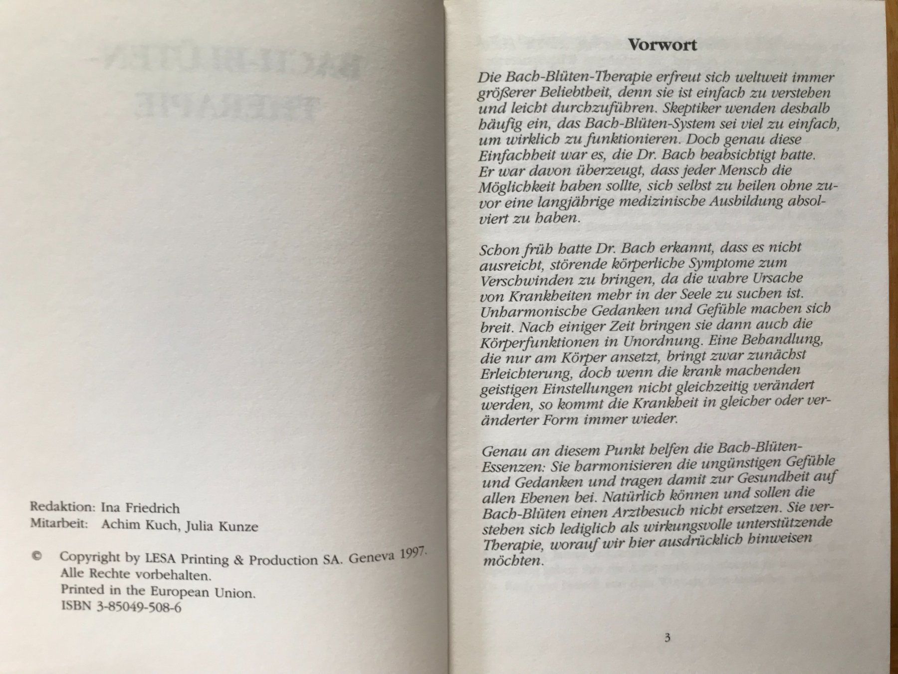 Libri: Bach - Blütentherapie - nach Dr. Bach – Nuovo (secondo la descrizione) da Arbon venduto da KaSaBo 3