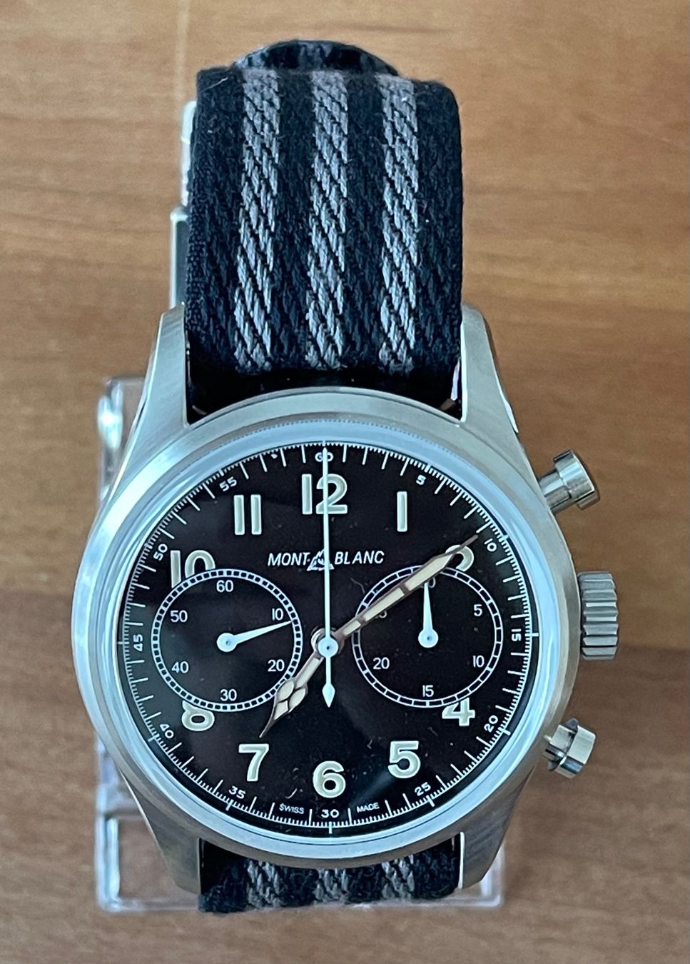 Montblanc Orologi: Montblanc 1858 Automatic Chronograph Ref 117835 VP 4200.- – Nuovo e nell'imballaggio originale da Embrach venduto da Canderau 3