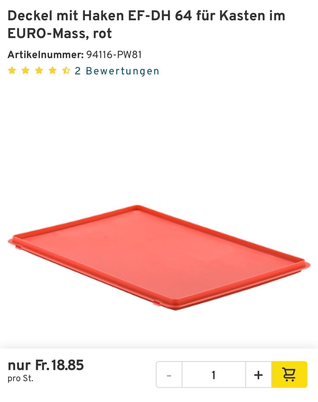 Behälter & Ähnliches: 16 neue Rako Deckel 600x400 – Neu und originalverpackt aus Necker von liq24