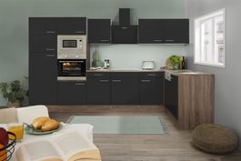 154 Winkelküche L-Küche 340x172cm EI/Y/SW -Küche Einbauküche