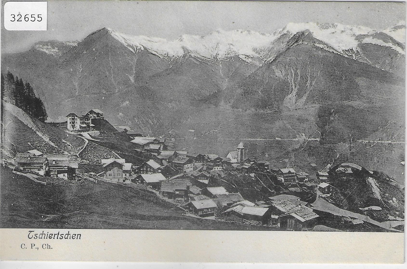 Cartoline postali: Tschiertschen - Generalansicht – Usato da Ettingen venduto da Kartenplanet