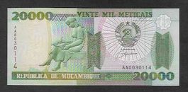 Mocambique  20.000  Meticais  1999  Bankfrisch