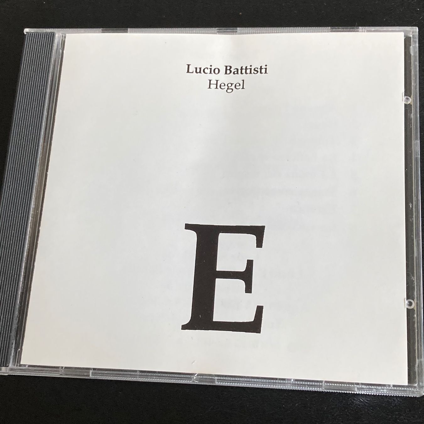 CD: Lucio Battisti - Hegel – Usato da Bern venduto da Ntsamina