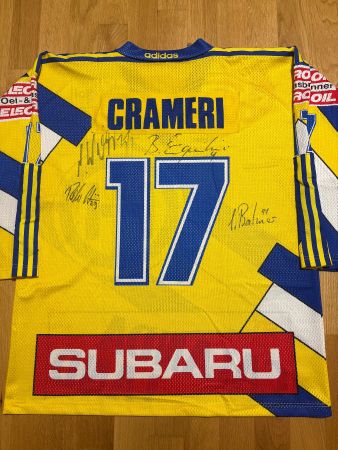 ORIGINAL HC DAVOS # 17 CRAMERI 1995/96 TRIKOT SIGNIERT XL