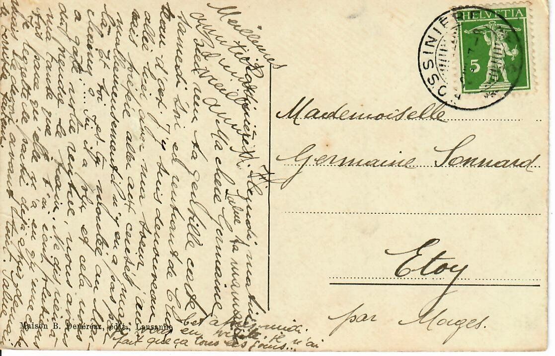Cartoline postali: Rossinières – Usato da Hochdorf venduto da Ziegel-16 1