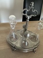Essig & Oel Ständer mit Salz- und Pfefferstreuer Vintage Met