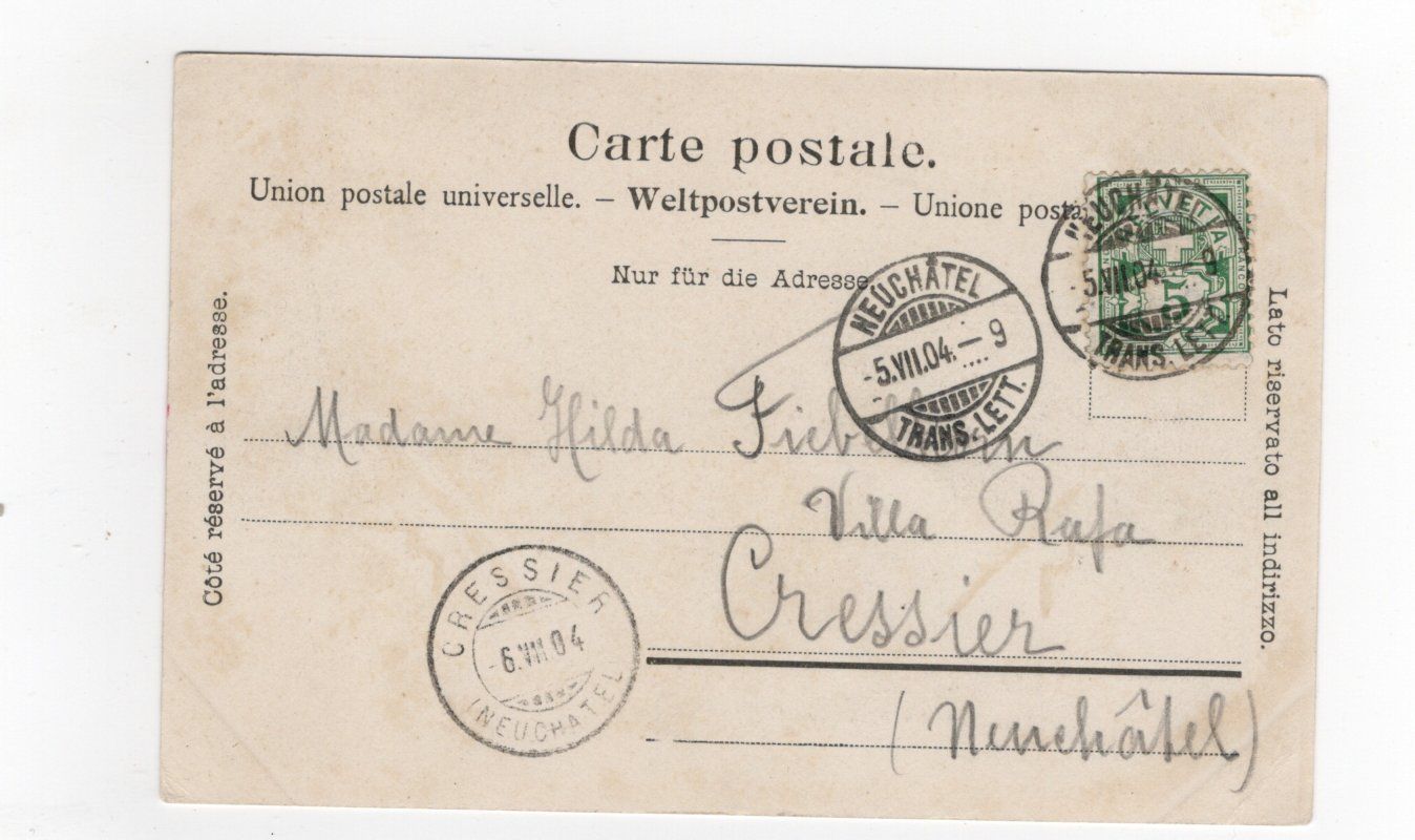Cartoline postali: Neuchatel Place des Halles Markt Reiter – Usato da Rapperswil SG venduto da INTELVI 1