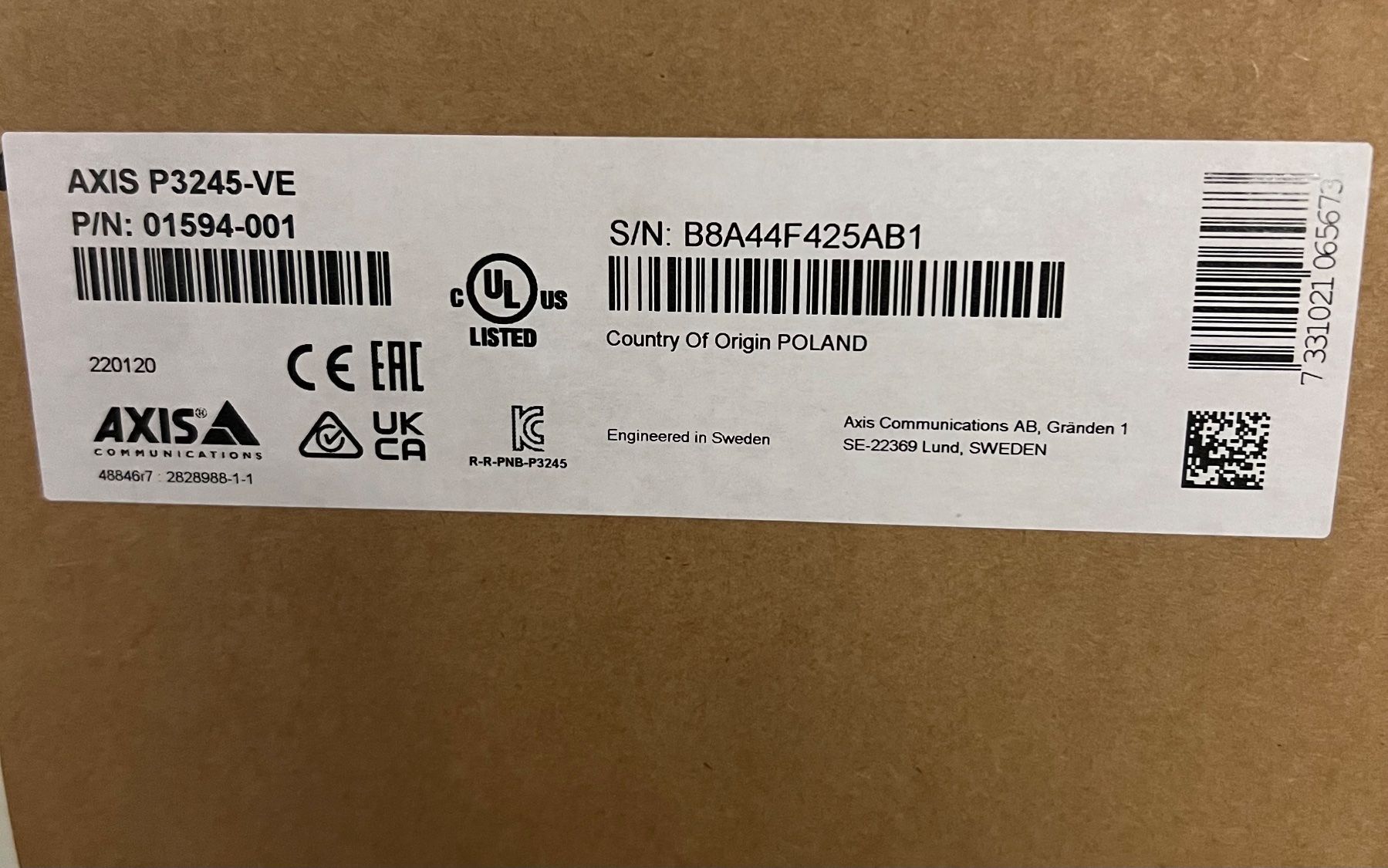 Axis Webcams: AXIS P3245-VE AXIS P3245-V – Neu (gemäss Beschreibung) aus Lyss von hichri