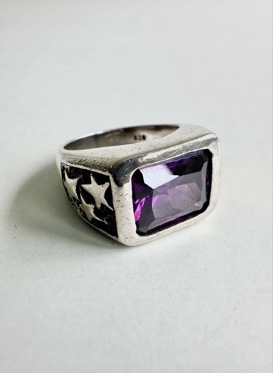 Anelli: Silberring 925 mit violettem Stein / Silverstar / Gr. 57 – Usato da Bern venduto da neon317