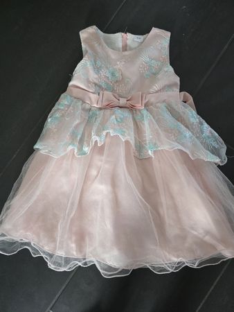 Mädchen Kleid Festlich Rosa/Türkis Gr. 98-104🌸