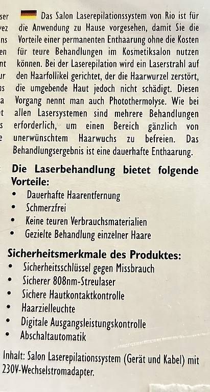 Epilateurs: Laser Haarentferner – D'occasion à Buttisholz par sozifrosch 3
