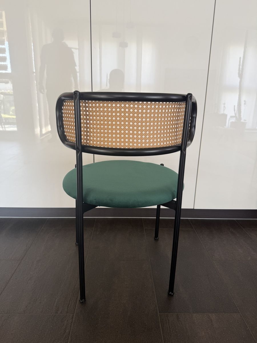 Sedie: Chaise design vintage en velours vert – Nuovo (secondo la descrizione) da Boudry venduto da mat_zn57 3