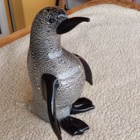 Alter Murano Glas Pinguin, Handarbeit, unbeschädigt TOP